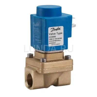 Клапан соленоидный EV250B с принудительным подъемом, с катушкой, Danfoss В Омске